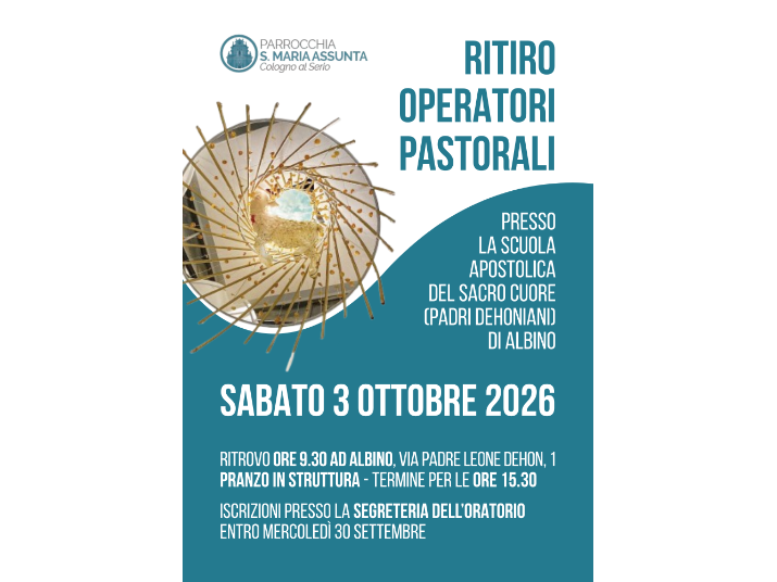 RITIRO OPERATORI PASTORALI _ 03.10.26
